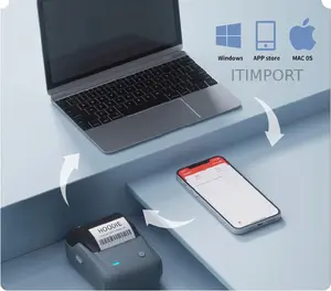 NIIMBOT B1 Pro etiķešu printeris zils termodrukas