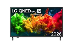 LG QNED evo AI MiniLED Viedais TV 43QNED81B6C 43 collas 4K Ultra HD Plakanais Wi-Fi Melns