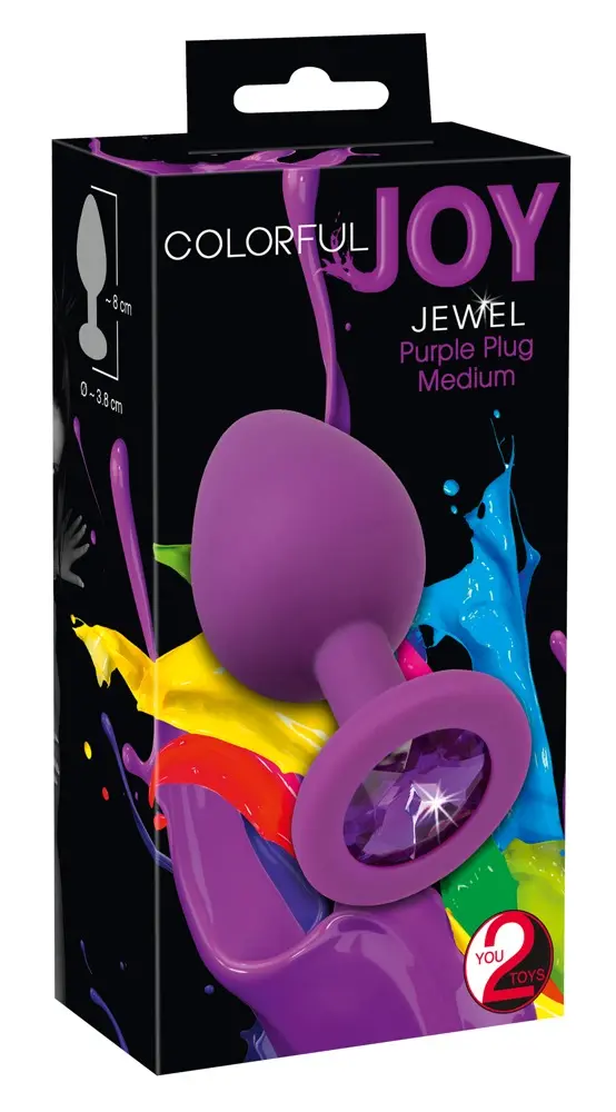 Colorful Joy Jewel Purple Plug Anālais