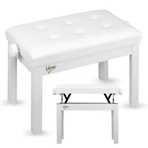 V-tone V-TONE PB3 WH piano and keyboard bench white upholstered