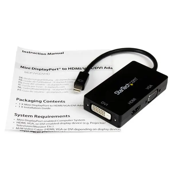 StarTech.com MDP2VGDVHD Mini DisplayPort to VGA DVI HDMI Adapter Photo 7