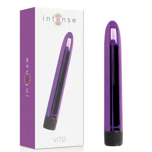 INTENSE FUN TOYS VITO LILAC VIBRATOR Divpusējs vibrējošs masieris ABS Kluss Ceriņu