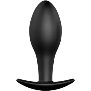 ANAL TOYS PRETTY LOVE Анальная пробка Силиконовая Якорь 8.5 см Черная Погружная Эргономичная с ручкой