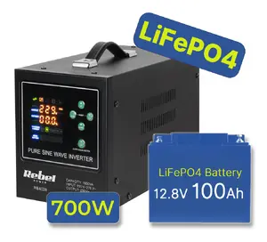 Комплект резервного электропитания для системы отопления electro base 700W с литиевым аккумулятором LiFePO4 12.8V 100Ah