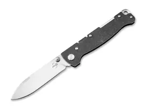 Böker Plus Atlas Droppoint TS D2 Universal Knife with D2 Steel Blade and Stainless Steel Handle