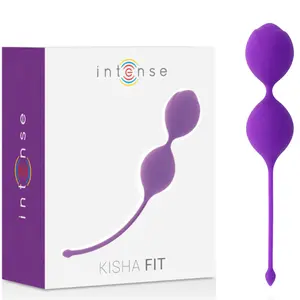 INTENSE KISHA FIT SILICONE KEGEL LILAC Тренажер для мышц тазового дна из медицинского силикона с вибрирующими шариками