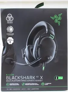 Razer BlackShark V2 X Wired Over-Ear Gaming Headset with Microphone 7.1 Surround Sound Black