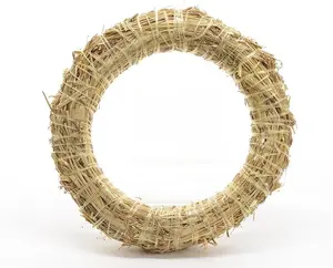 Christmas straw wreath EMIVELA brown 300 mm