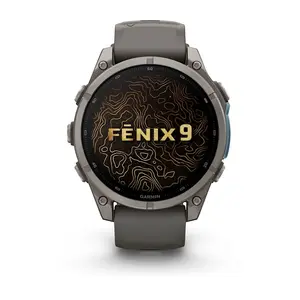 GARMIN Fenix 9 Smartwatch 47mm Titanium Pebble Grey Silicone Band
