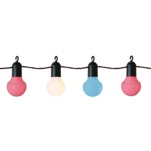 Star Trading Hooky LED āra virtene pasteļu krāsas 5.7m 20 LED IP44 5m strāvas vads