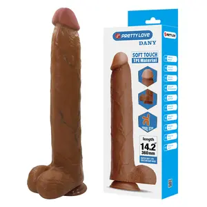 Pretty Love Dany Realistic Flexible Dildo with Suction Cup Brown