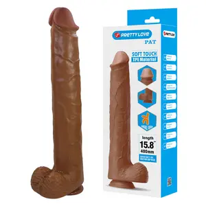 Pretty Love Pat Realistic Flexible Dildo with Suction Cup 40 cm Brown