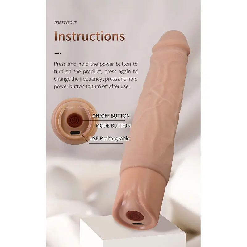 Reālistisks vibrējošais dildo PRETTY LOVE Kessler Photo 10