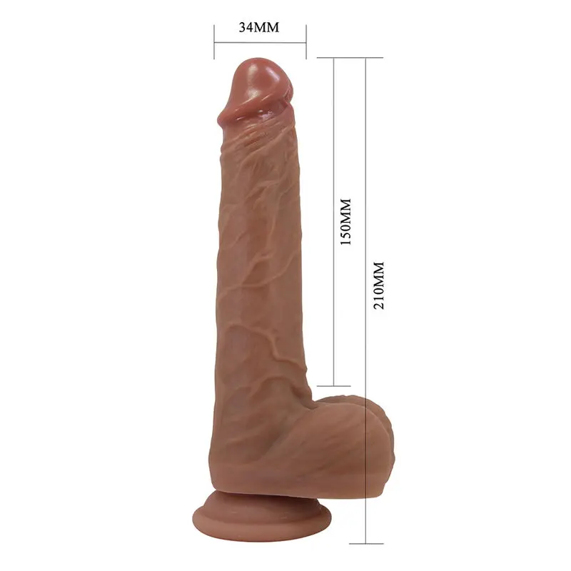 PRETTY LOVE Jonathan Realistic Thrusting Vibrator Brown Photo 8