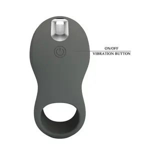 FOR HIM PRETTY LOVE Vibrating Ring with Dual Stimulator, USB Rechargeable, 7 Vibration Modes, Silicone