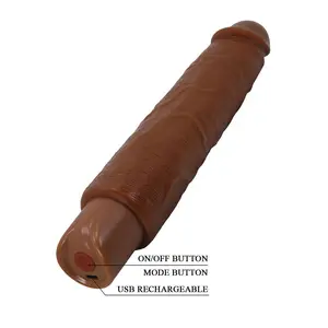 PDX EXTREME Realistic Vibrator Gavin Brown with 10 Vibration Modes USB Type-C Rechargeable and Waterproof Design