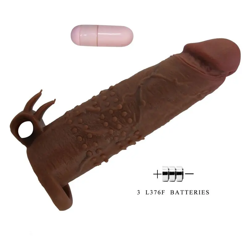 FOR HIM QUILLON Vibrating Penis Sleeve Brown 20 cm Photo 7