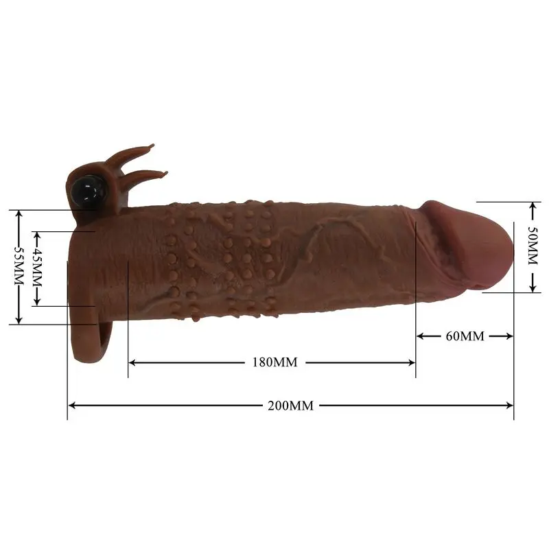 FOR HIM QUILLON Vibrating Penis Sleeve Brown 20 cm Photo 8