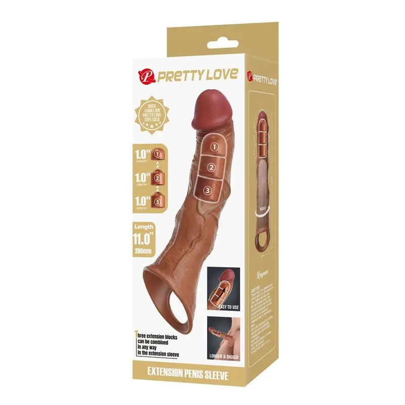 FOR HIM PRETTY LOVE Regulējama dzimumlocekļa uzmava 28 cm Photo 2