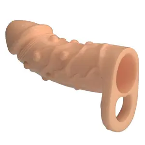 PRETTY LOVE Dort Удлинительная насадка для пениса 14 см 4 см Натуральный с текстурированной поверхностью и опорным кольцом