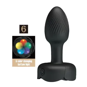 ANAL TOYS PRETTY LOVE Vibrējošs anālais korķis ar 10 režīmiem USB uzlādējams ūdensnecaurlaidīgs silikona melns