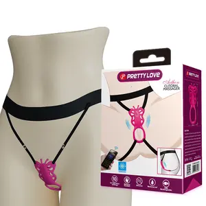 Вибротрусики Pretty Love App Series Butterfly App Control Panty Massager Pink с управлением со смартфона, 10 режимами вибрации и водонепроницаемым корпусом