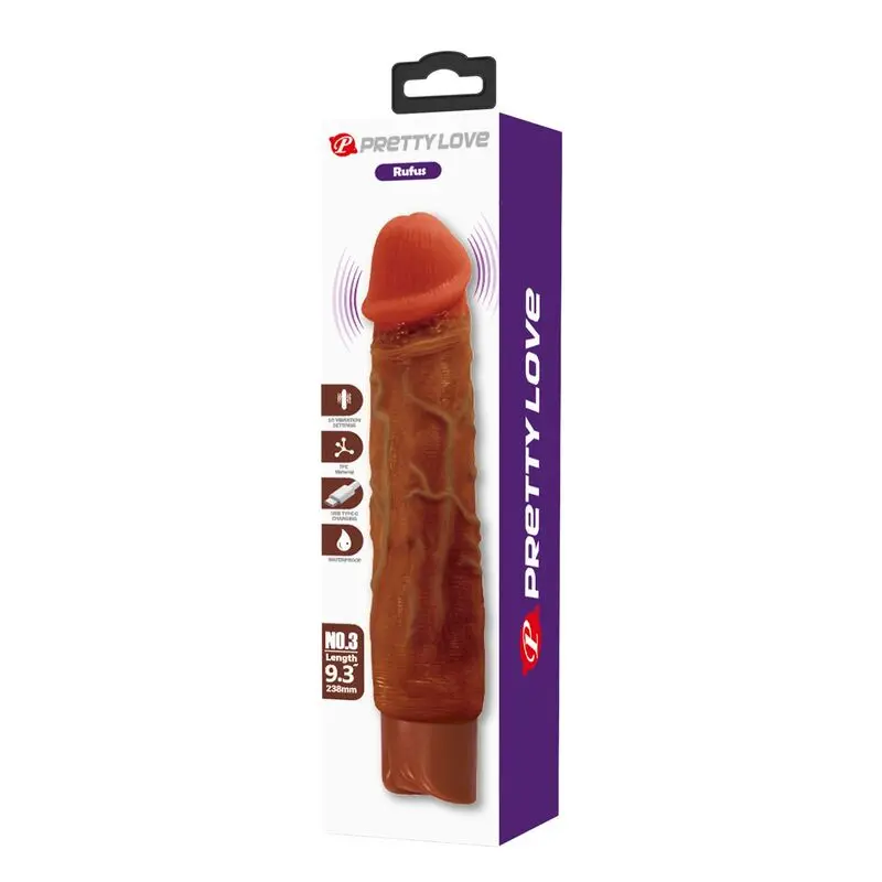 PRETTY LOVE Duke Reālistisks Vibrators Brūns Photo 2