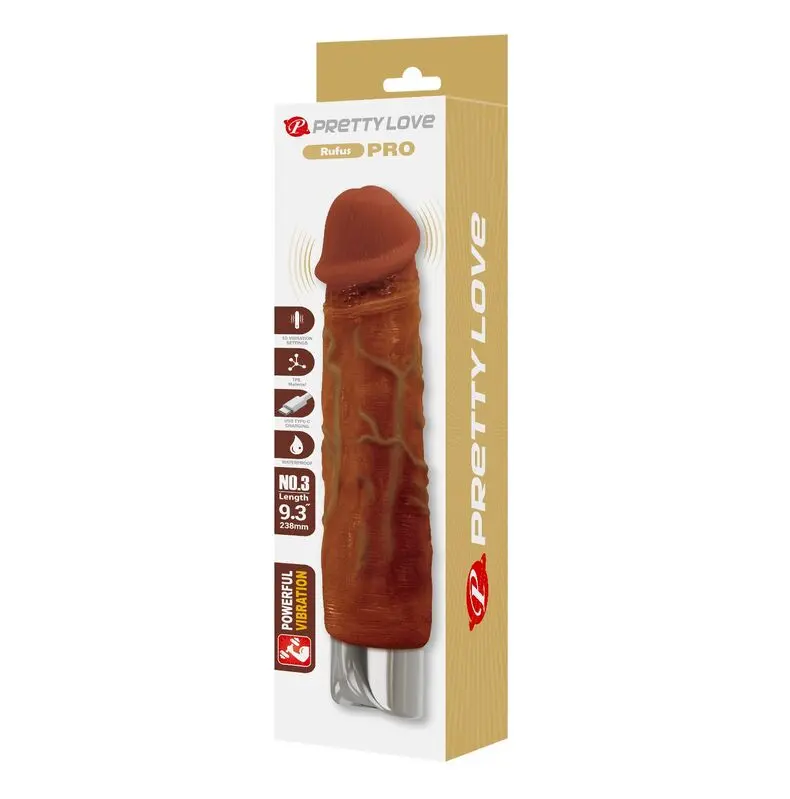 Reālistisks vibrators DILDOS Pro brūns Photo 2