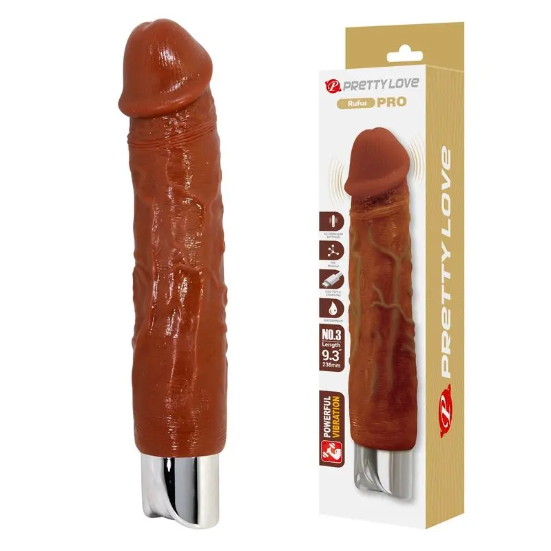 Reālistisks vibrators DILDOS Pro brūns Photo 9