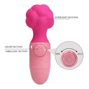 Hightech PRETTY LOVE ANWEN mini masažieris rozā krāsā ar vairākiem vibrācijas ātrumiem un burbuļveida galviņu
