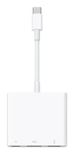 Apple MW5M3ZM/A цифровой мультипортовый адаптер AV с интерфейсом USB Type-C, выходом HDMI и портом USB для подключения дисплеев, зарядных устройств и периферии