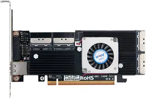 Areca ARC-1689-32I PCIe 5.0 x16 Host Bus Adapter with 4x MCIO x8 Ports supporting up to 32 NVMe SSDs