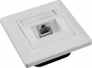 SOLARIX 23100097 Cat6 UTP iekštelpu apmetuma RJ45 tīkla rozete balta