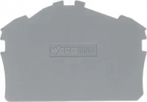 Wago TOPJOB S 2002-6391 Gray End Plate for Rail-Mounted Terminal Blocks