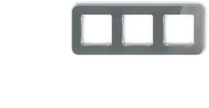 Karlik ICON Universāls Trīskāršs Noapaļots Rāmis Ar Stikla Efektu Grafīta Rāmis Balta Pamatne