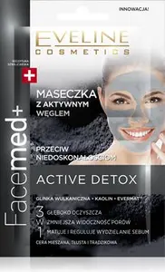 Eveline Facemed+ Sejas maska DUO ar aktīvo ogli nepilnību mazināšanai 2x5ml