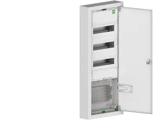 ELEKTROPLAST MSF TWIN Surface-Mounted Modular Distribution Board 3x12 with N+PE and 1x12 Multimedia Section IP30 IK05