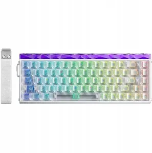 AULA HERO68 Spēļu tastatūra White Frosted Translucent Edge Lit Silver Magnetic Switch RGB