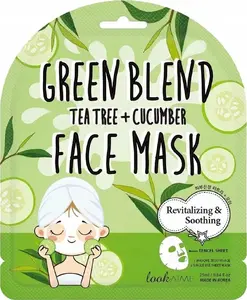 Look At Me Green Blend Face Mask Sejas maska loksnē ar tējas koku un gurķi