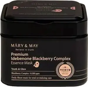 Mary&May Idebenone Blackberry Complex Anti-Aging Sheet Masks - 20 pcs