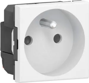 Legrand Mosaic Viengulā Perforētā Kontaktdakša 2P+Z 16A 250V Balta - 077111