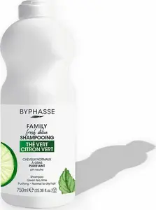 BYPHASSE Шампунь очищающий Family Fresh Delice Лайм и Зеленый чай для жирных волос 750 мл
