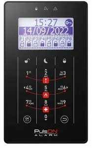 SATEL PULSON-LCD/T-BL touch keypad for alarm control panels with LCD display