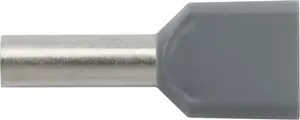 Ergom HI 2X4/12 Twin Insulated Cord End Ferrule Grey 100pcs