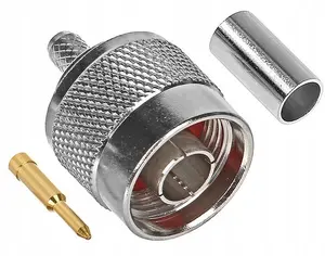 Opti N male crimp connector for RG-58 coaxial cable