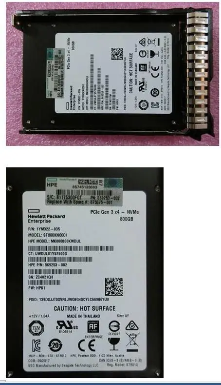 Hewlett Packard Enterprise 800GB Cietvielu diskdzinis