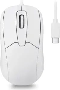 Perixx PERIMICE-209 C W, kabelgebundene USB-C Maus, Scrollrad, weiß (PERIMICE-209 C W)