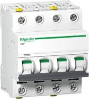 Schneider Electric iC60H-C32-4 Автоматический выключатель 4-полюсный кривая C 32А 10кА AC