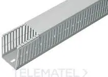 Elettrocanali ECSH8060 Halogen-Free Slotted Wiring Duct with Cover 80x60 mm Grey 2m