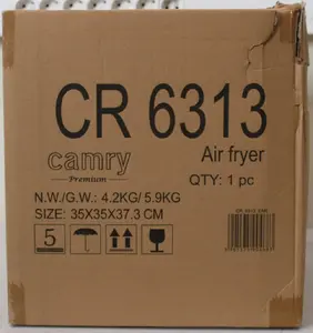 SALE OUT. Camry CR 6313 Airfryer Oven, 12 programs, Capacity 5l, White | Camry Airfryer Oven | CR 6313 | Power 2000 W | Capacity 5 L | Convection | White | DAMAGED PACKAGING | 24 month(s)
